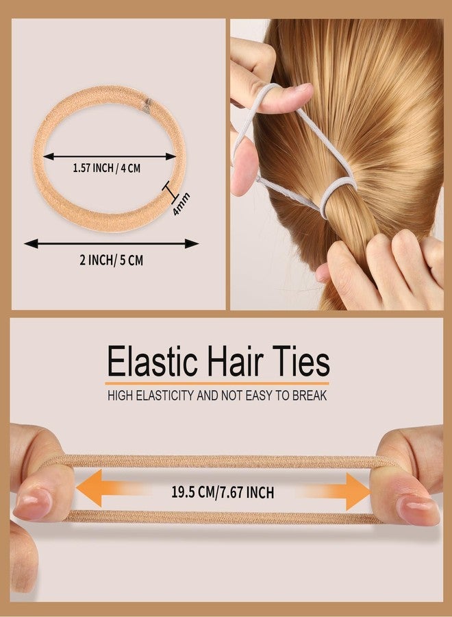 واي جي دي زد ربطات شعر YGDZ للشعر الكثيف، 150 قطعة من ربطات الشعر المطاطية بطول 5 سم، لا تسبب تلف الشعر، ربطات شعر مطاطية، هدايا عيد الميلاد، إكسسوارات شعر للنساء والرجال والفتيات - Image 5